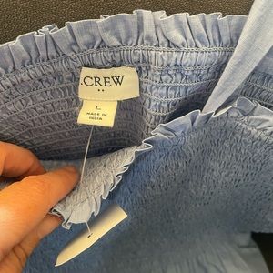 Adorable embroidered smock tie strap tank from J Crew. New with tags.